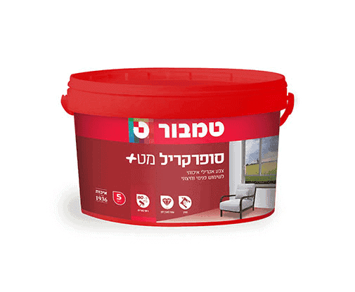 סופרקריל מט פלוס לבן 5 ליטר טמבור